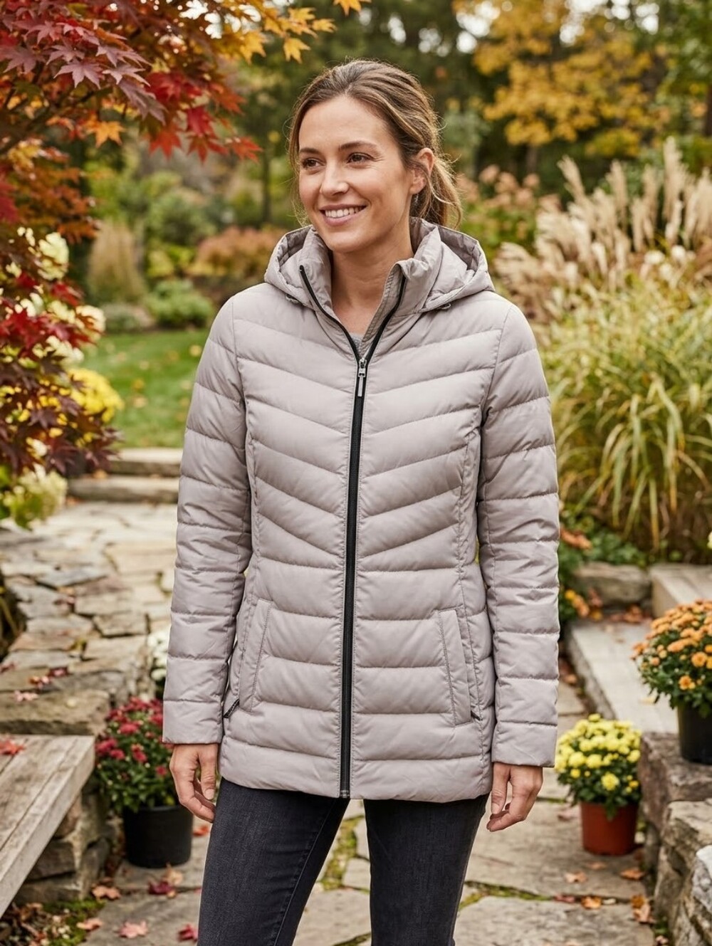 32 Degrees HEAT Puffer Jacket in White Size Small